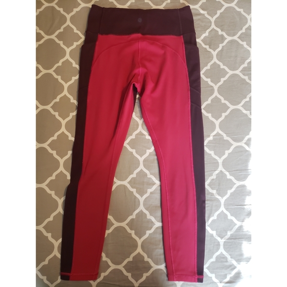 *Athleta All In Structure Colorblock 7/8 Leggings, Size Small, Auberge - Picture 3 of 12
